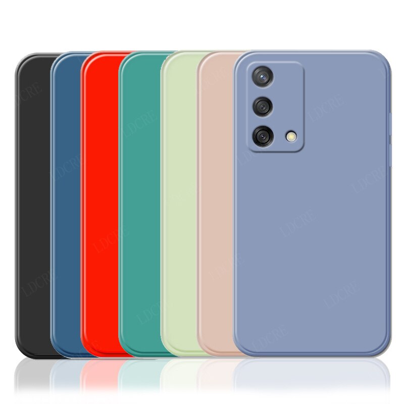 Para capa oppo reno 6 lite caso para reno 6 lite capas de silicone líquido luxo à prova de choque completa capa macia para reno 6 lite fundas