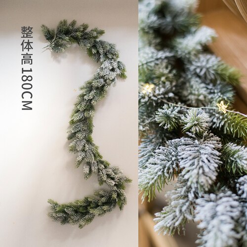 Juledekorasjon blomster sederbelte simulering grønn plante furunål foto rekvisitter vindusvisning: 02