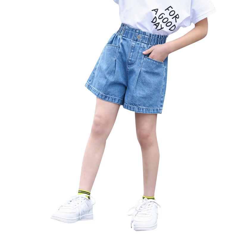 2022 Summer Children Denim Shorts Cotton Kids Girls ShortShorts For Girls Kids Casual Jeans Shorts 4 6 8 10 12 14 Yers