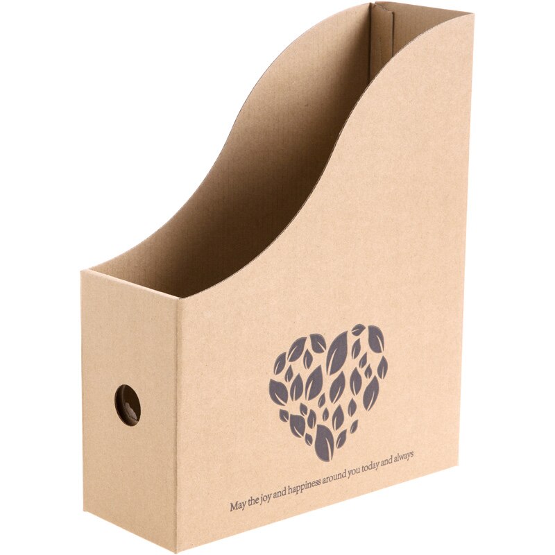 Foldable File Folder Desk Organizer Corrugated Paper Storage Boxes Book Pen Holder Magazine Storage School Office Supplies