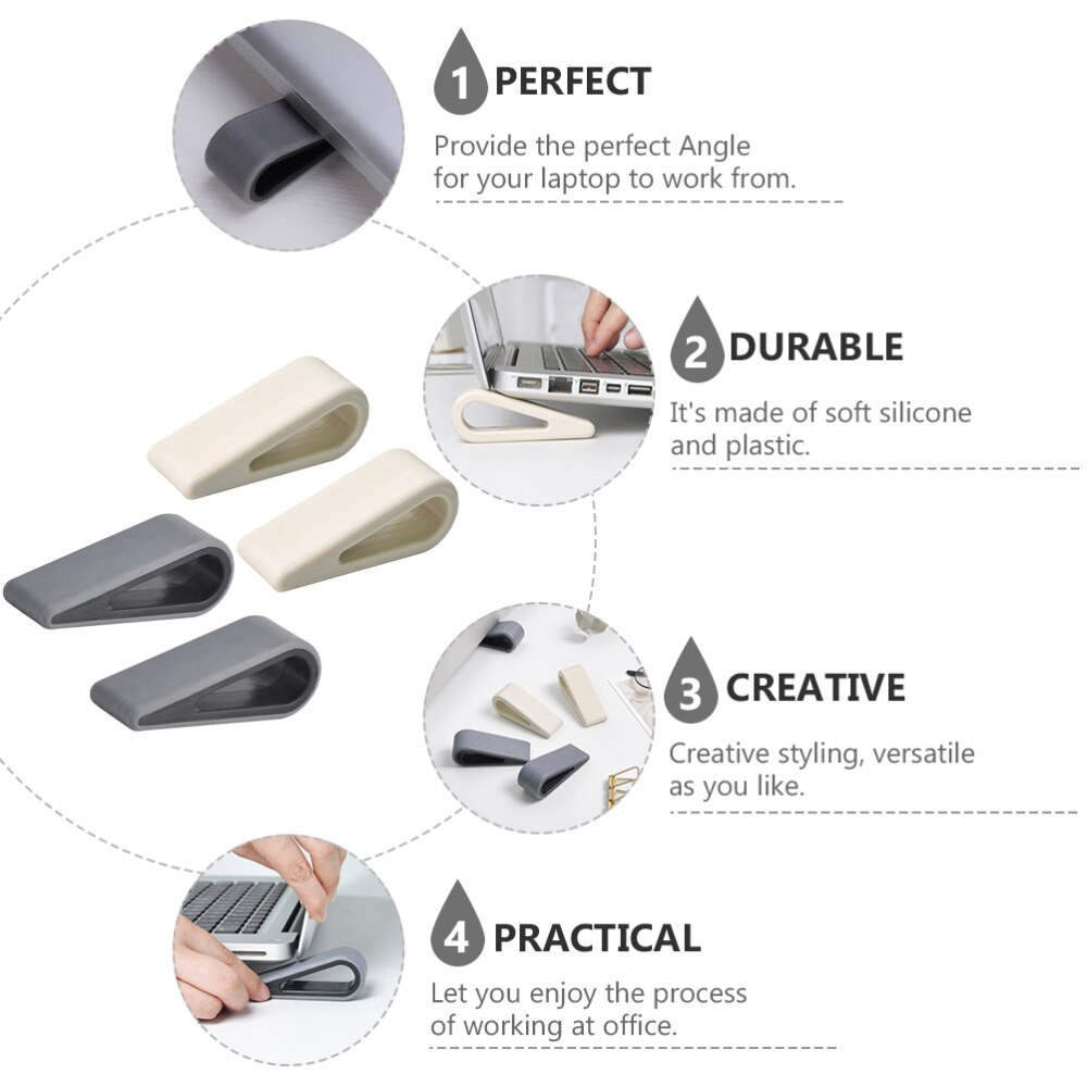 4Pcs Laptop Computer Beugels Desktop Verhooging Ondersteuning Beugel Voor Koeling