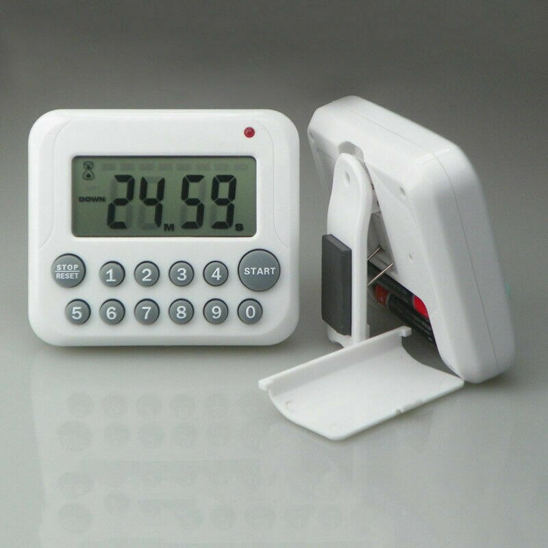 Kitchen LED Digital Screen Timer Gray Button Strictly Control Cooking Baking Time One Minute Countdown Reminder Timer
