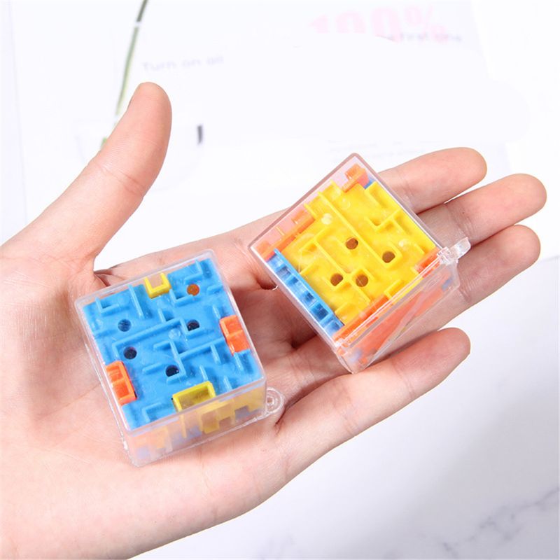 3 Colors Puzzle Maze Toy Brain Game Challenge Fidget Toys Balance Educational Toys Keychain Kids Toys