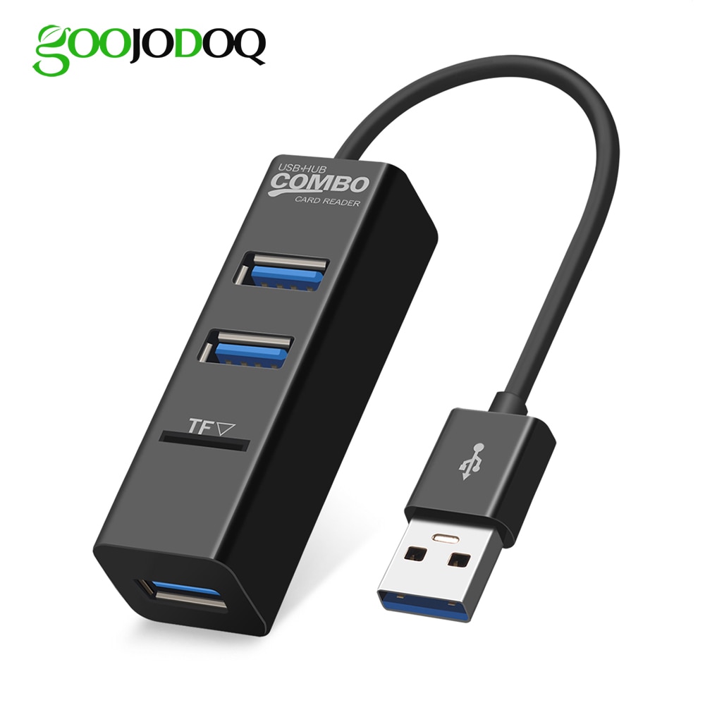 Mini 3 Ports USB Hub USB 2.0 Hub Splitter TF Card Reader Adapter For Laptop Desktop Peripherals Computer Accessories High Speed