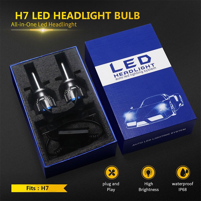 Bombilla LED para motocicleta H7 Hi Beam, para BMW R1200GS R1200R R1200RT R1200RS F800R R1300R S1000RR S1000XR K1300GT K1300S HP4