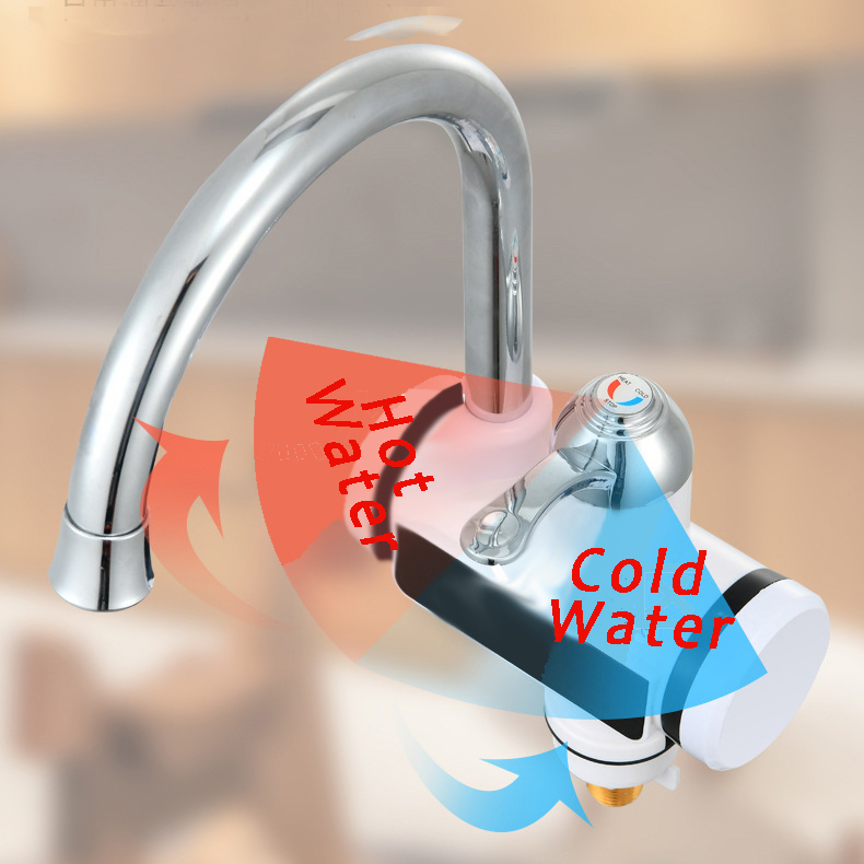 110V Electric Flow Water Heater 220V Tankless Water Faucet for Home Portable Instantaneous Water Heater Tap