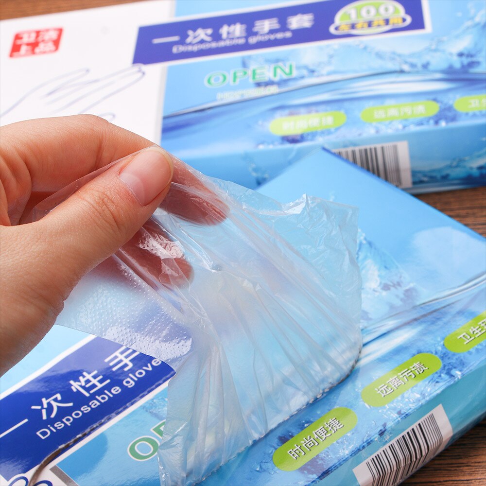 100/200Pcs/Set Food Plastic Gloves Disposable Gloves For Restaurant Kitchen BBQ Eco-friendly Food Gloves Fruit Vegetable Gloves