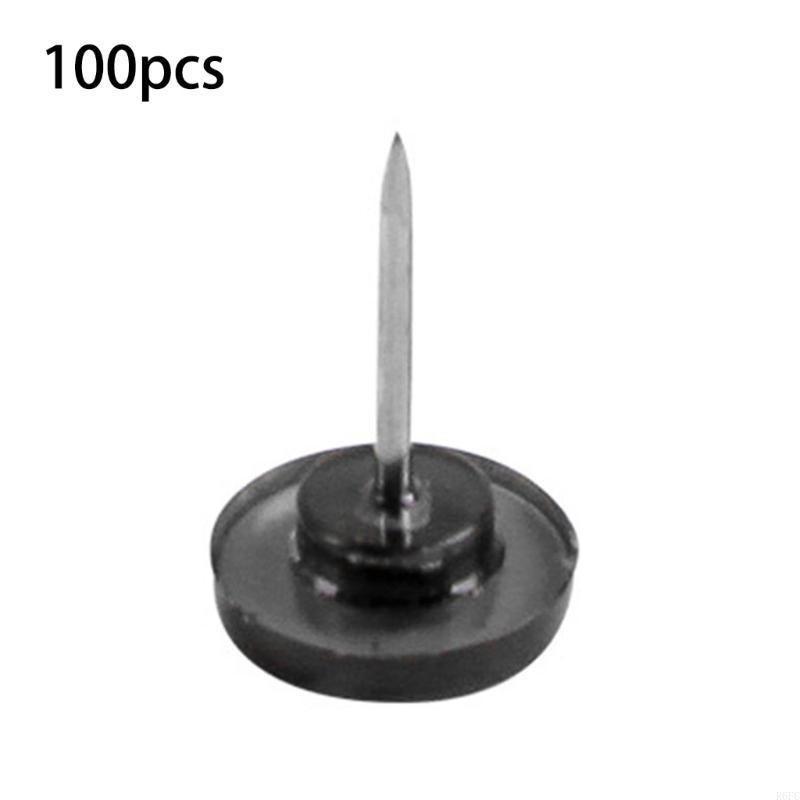 50/100 st kugghjulsformade kartnålar, nål för korktavla, synål: Vinröd