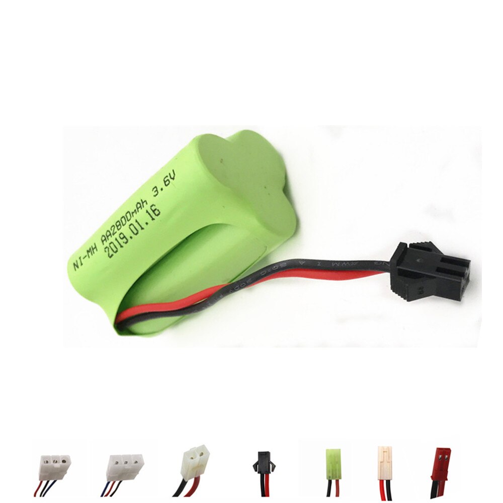 3,6 v 2800mAh Batterie Ladegerät sets Für Rc spielzeug Auto Tank Zug Robot Boot Gun AA NIMH 2400mAh 3,6 v Akku Pack: Gelb