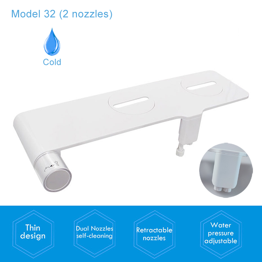 Toilet Seat with Bidet Fresh Water Spray and Self-Cleaning Nozzle and Hygienic Protection Grille, Not Electro-Mechanical Easy: M32 3-8