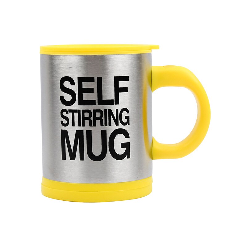 400ml kaffemuggar automatisk självrörande mugg rostfritt stål mjölk te mix kopp elektrisk lat dubbelisolerad smart mugg kopp: B