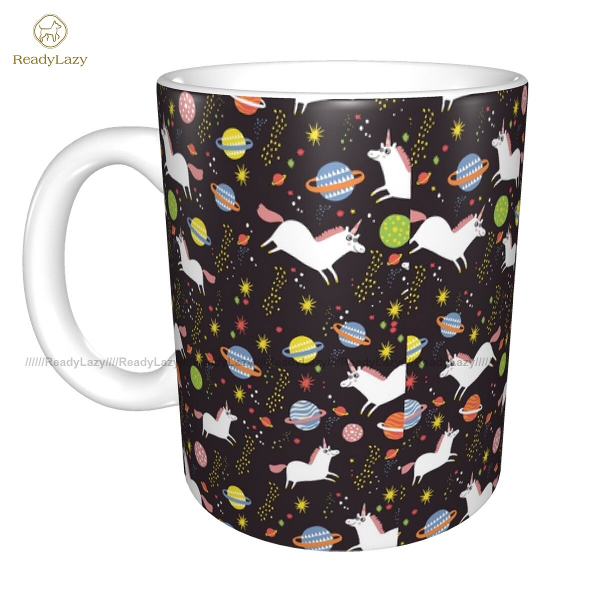 Unicorn Mug Funny Mug Ceramic Chocolate Cups: 2