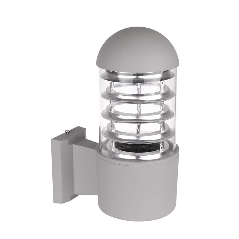 Waterdichte LED Wandlamp Aluminium Glas Lampenkap IP65 Wandlamp Outdoor E27 Socket AC 85-240V: gray