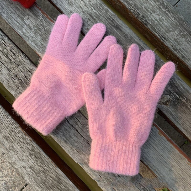 Dames winter schattige pluche warme rijhandschoenen dames handschoenen dames handschoenen dames winterhandschoenen winterhandschoenen: Roze