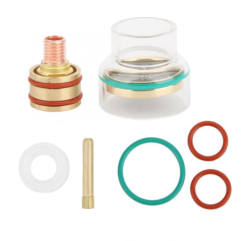 Gas Lens Glass Cup Welding Torch Kit Argon Arc Tool Accessories For WP-17/18/26 Welding Torch Tig Welding Glass Cups Nozzle Kit