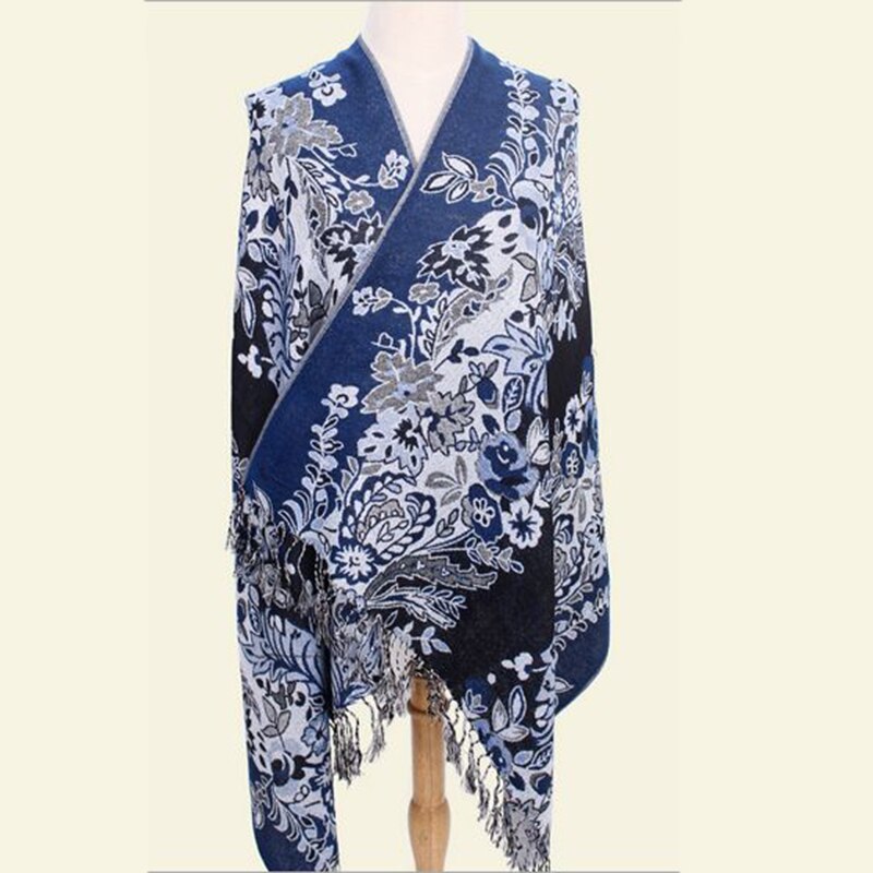 Runmeifa langt plaid tørklæde kvinder vinter print tørklæder sjaler wrap pashmina tørklæde varm cashmere kvinde stole tørklæder 190 x 70cm