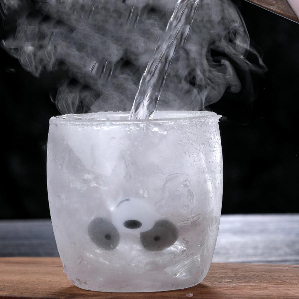 Verres à bière innovants en verre Borosilicate | En verre 3D à 2 niveaux pretty Bear, coupe à café en Borosilicate Transparent, verre à lait et vin
