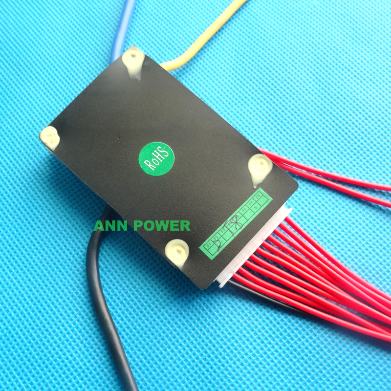 36V lithium ion battery protection circuit 10S 36V/37V 15A BMS ON/OFF switch wires and small size L65*W40mm