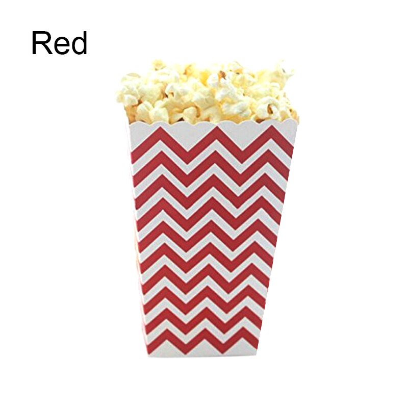 Papiræsker dekoration stribet form slik festartikler mad pommes frites snackkasser engangsgodt papir æske popcorn: Prik / Rød