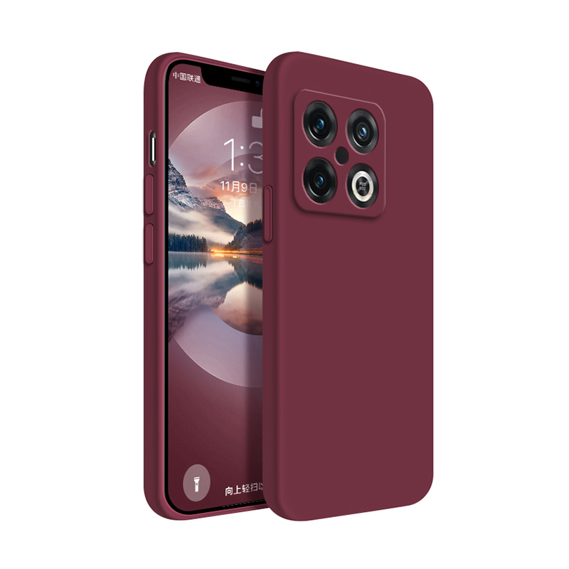 Coque de téléphone antichoc de luxe pour Oneplus 10 Pro 10T 10R 10Pro 5G, coque arrière souple originale en Silicone liquide carré Simple: nylon / BLANC