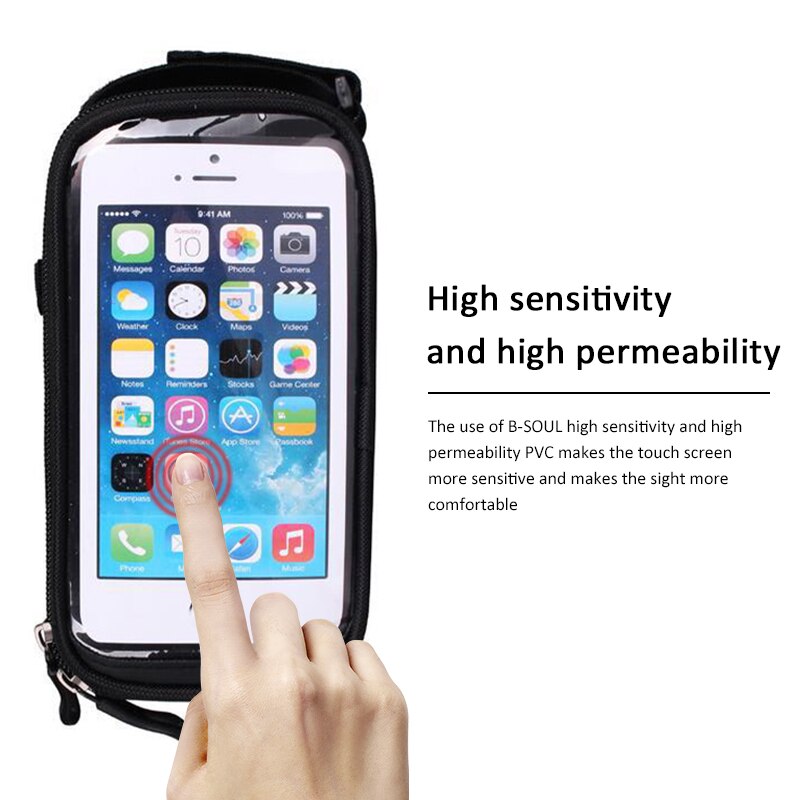Fietsen Bike Bag 5.0 Touch Screen Tas Inch Waterdichte Mtb Road Fiets Frame Voor Tube Opslag Mobiele Telefoon Fiets tas