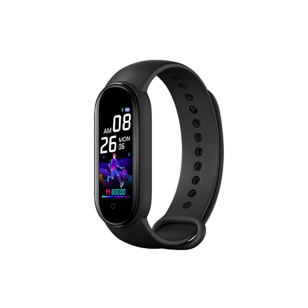 M5 Smart Band Sport Fitness Armband Horloge Fitness Tracker Smartband Bloeddruk Hartslagmeter Waterdicht Smart Horloge: Black