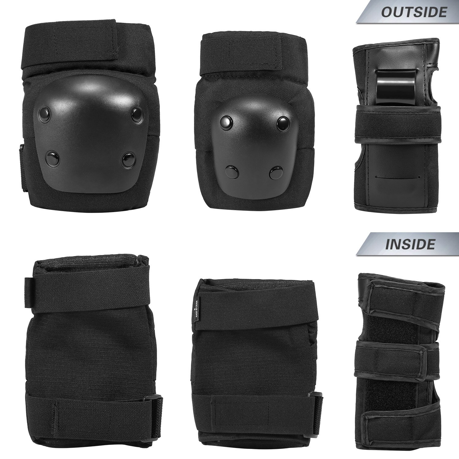 6Pcs/set Children's Outdoor Sports Protective Gear Knee Elbow Pads Riding Wrist Hand Skating Safety Protection For Girl And Boy