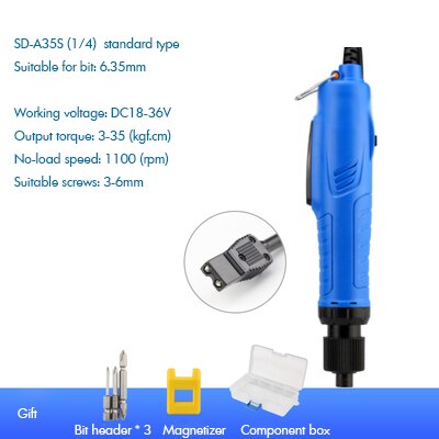 DC18V-36V Power Screwdrivers, Adjustable Torque Electric Screwdriver with Bits, Magnetizer, Component Box for Phone Home Repair: D