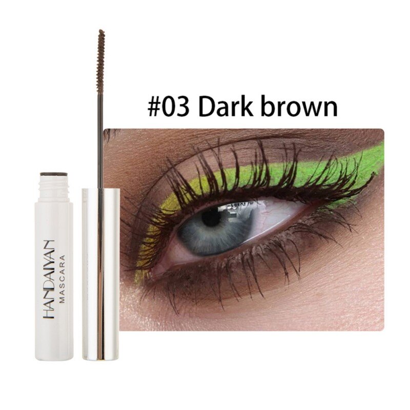 Blå grøn rød lilla sort hvid blæk mascara hurtigtørre øjenvipper krølle forlængelse makeup vandfast mascara øjenvipper: 03