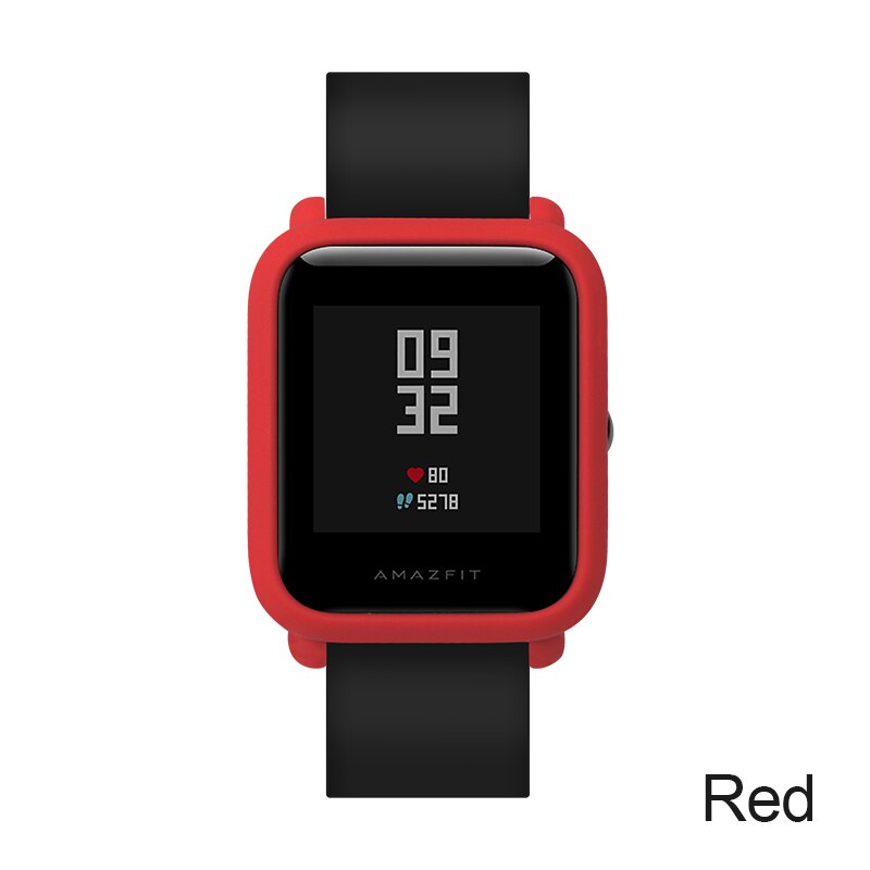 SIKAI fallen für Xiaomi Amazfit Bip bisschen Tempo Lite Jugend Uhr fallen Abdeckung Schutzhülle für Xiaomi Amazfit Clever Uhr fallen: Rot