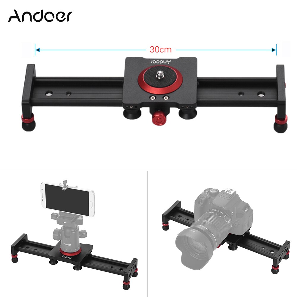 30cm 40cm 50cm Camera Track Slider Aluminum Alloy Damping Slider Track Video Stabilizer Rail Track Slider for DSLR Camcorder: 30cm