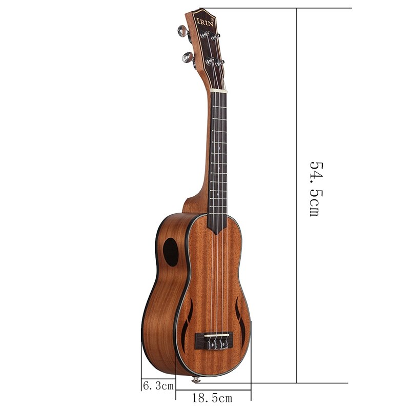 Irin sopraan ukelele 21 inch walnoothouten akoestische gitaar ukelele mahonie toets hals hawaii 4- snarige gitaarra houtkleur