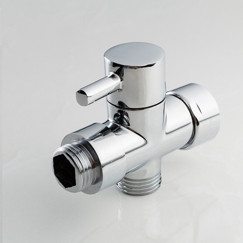 Three-Way Switch Diverter Durable One Inlet and Two Outlet Corner Valve Bathroom Toilet Shower Switch Valve