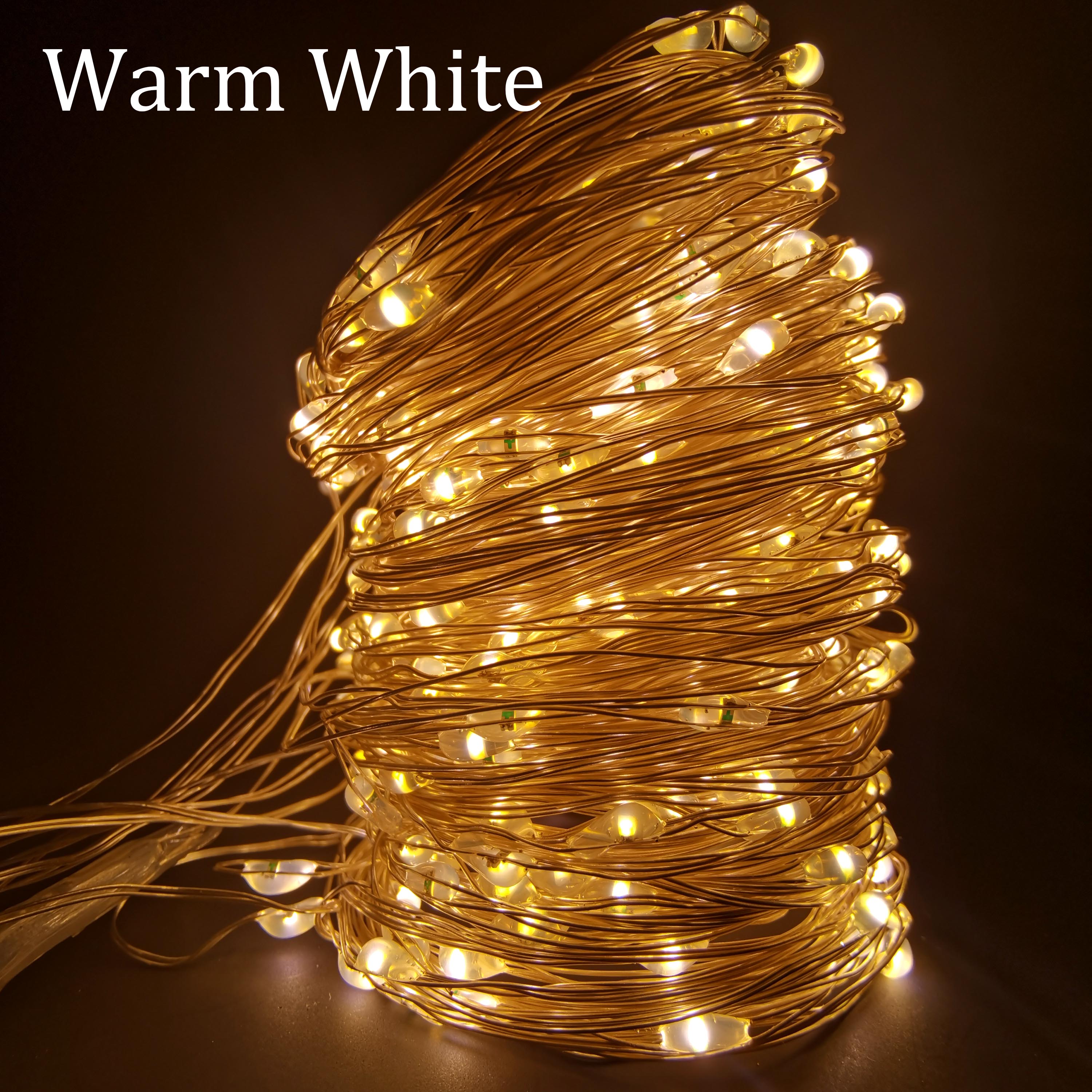 3x3m LED Fairy String Lights Remote Control USB Year Garland Curtain Lamp Decoration For Home Bedroom Window: Warm White / 3M X 2M
