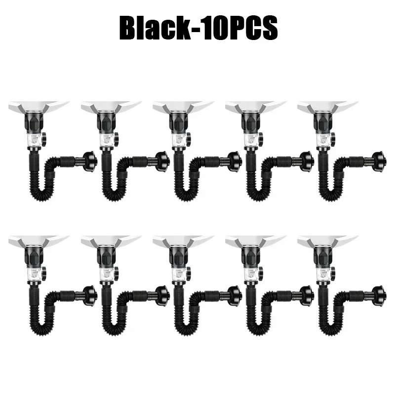 Kitchen Sink Drain Hose Basin Odor Isolation Drain Sink Wash Basin Universal Horizontal and Vertical Drain Pipes Accessories: Dark Khaki