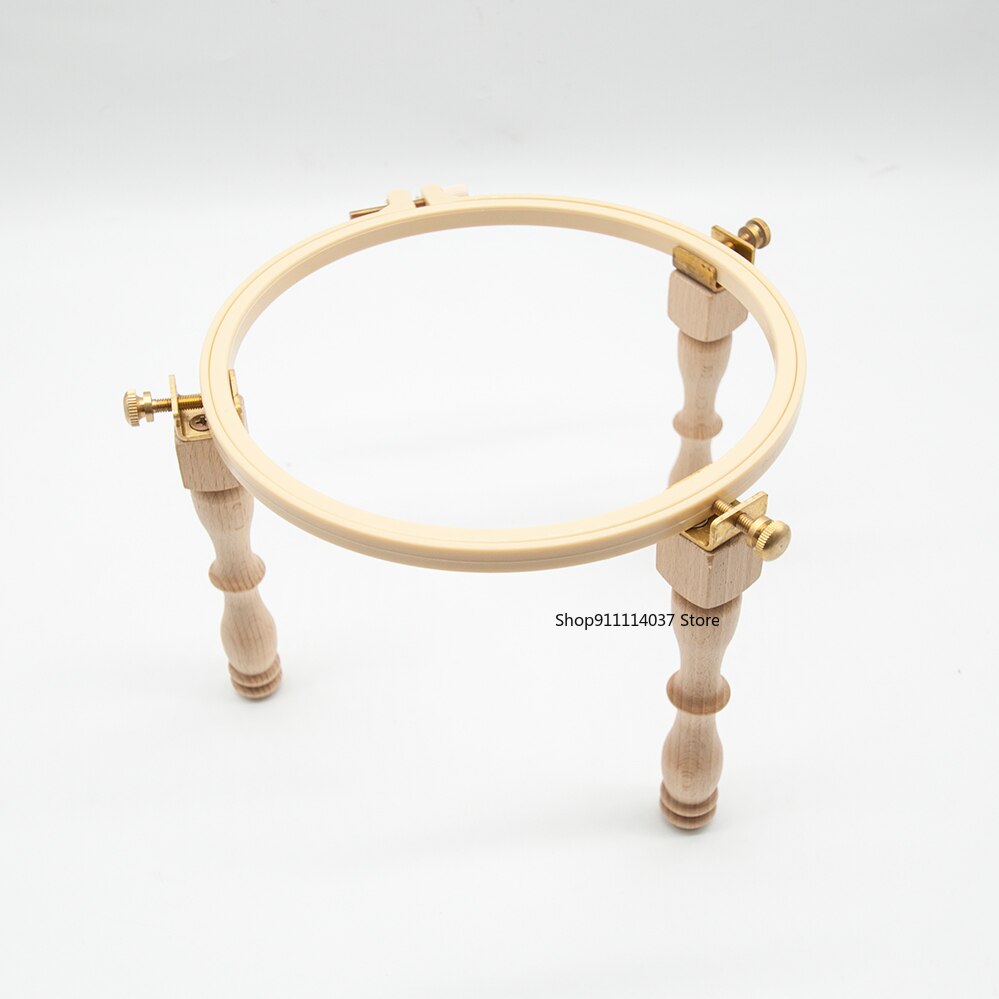Aro para bordar, madeira sólida, suporte manual diy, ponto cruz, anel para bordado, ferramentas portáteis para bordado, 3 pernas, 4 pernas, xj13: 3 legs