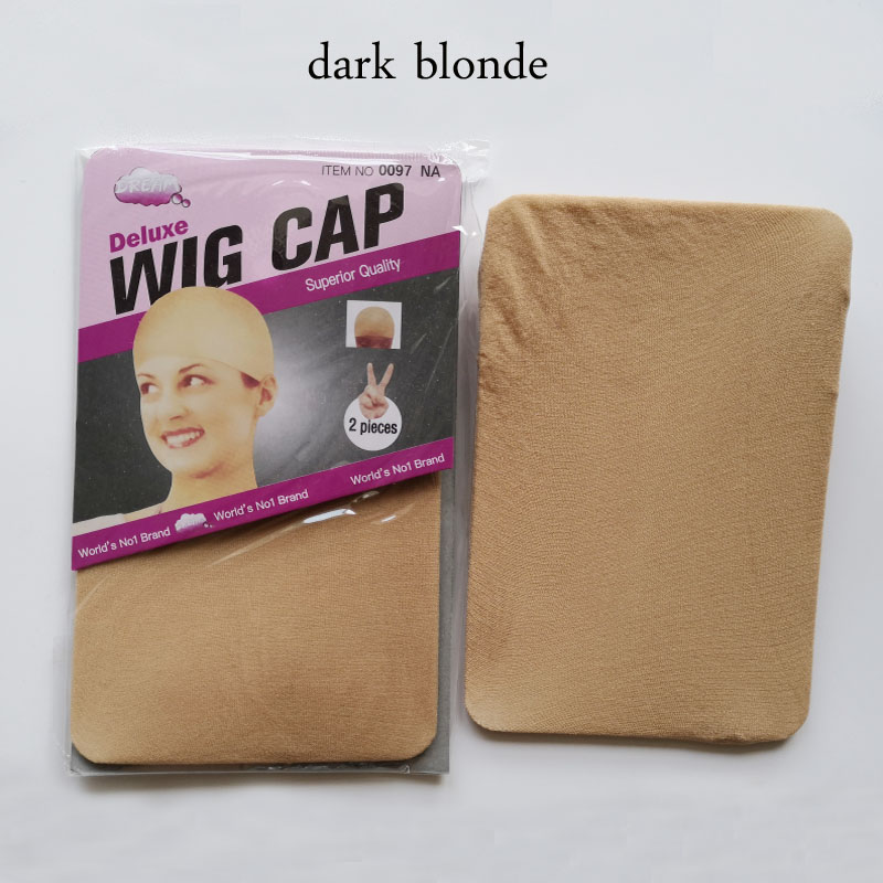 Gorro de malla elástica para peluca, malla tejida a la , color negro, marrón, Beige, malla para el pelo, 30 unidades (15 bolsas): dark blonde 30 pcs