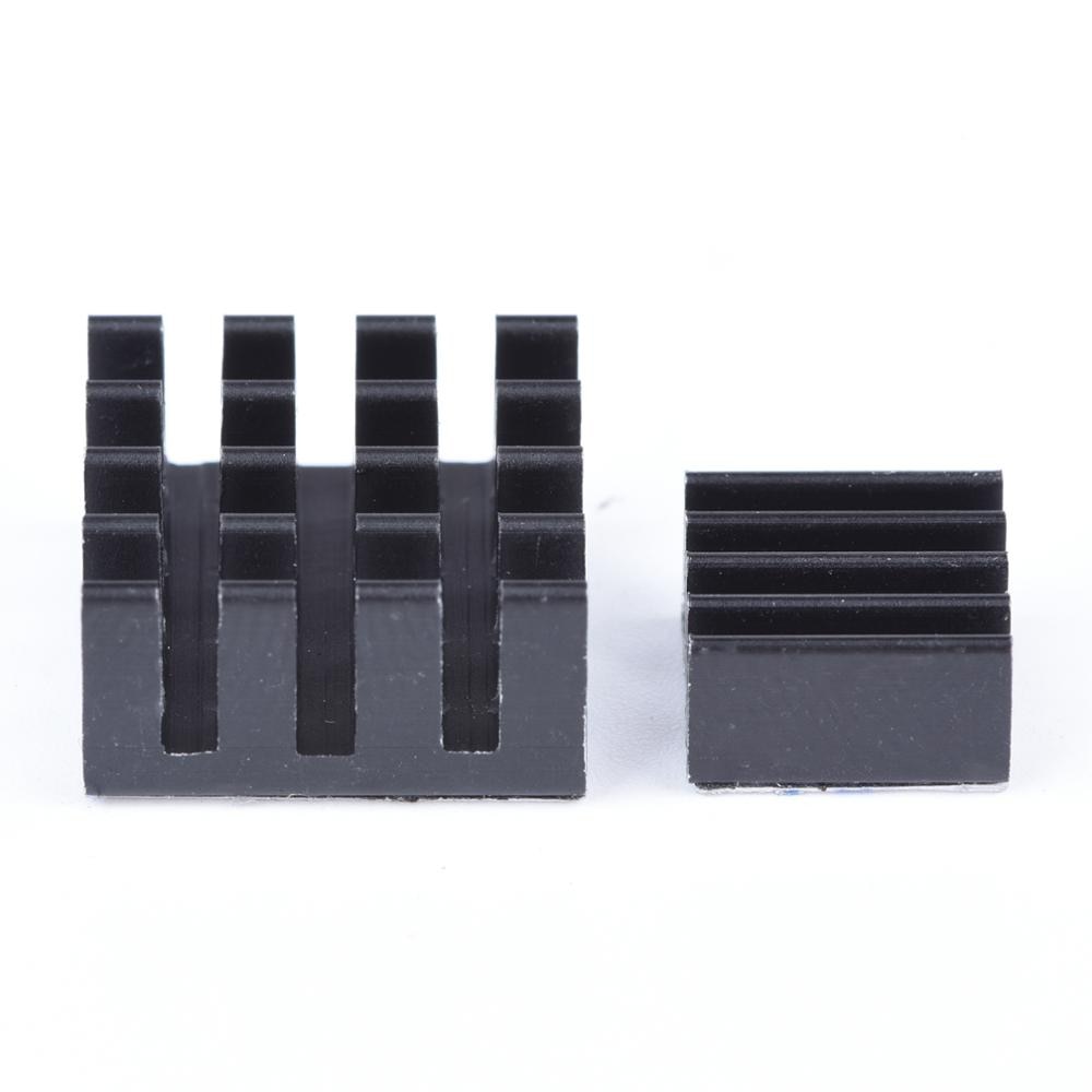 1 - 15 Set Aluminium Koellichaam Koeling Sink Computer Cooler Pads 2 Stuks Kit Radiator Voor Raspberry Pi Zwart