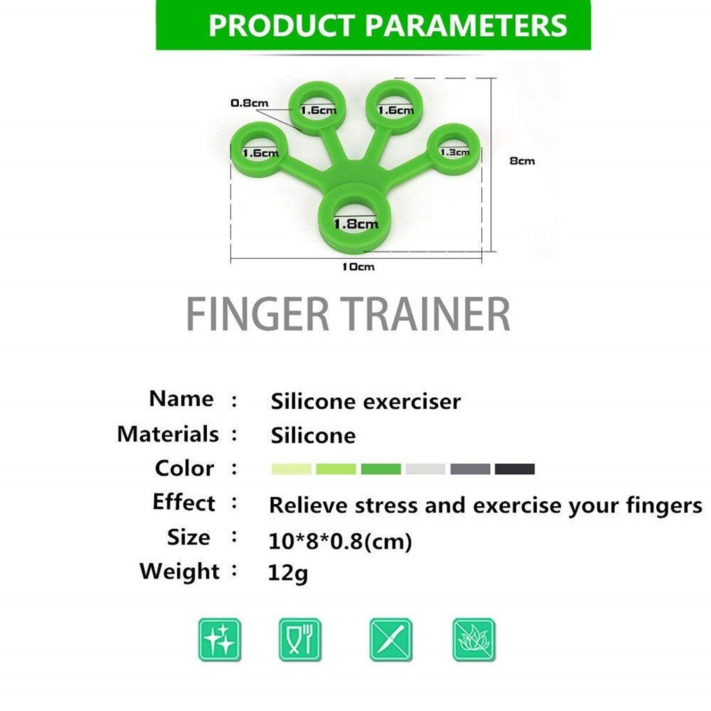 Autism Fidget Toys Sensory Toy Finger Grip Silicone Ring 3 Levels Finger Exerciser Sensory Toy Autismo Antistress Fidget Toy