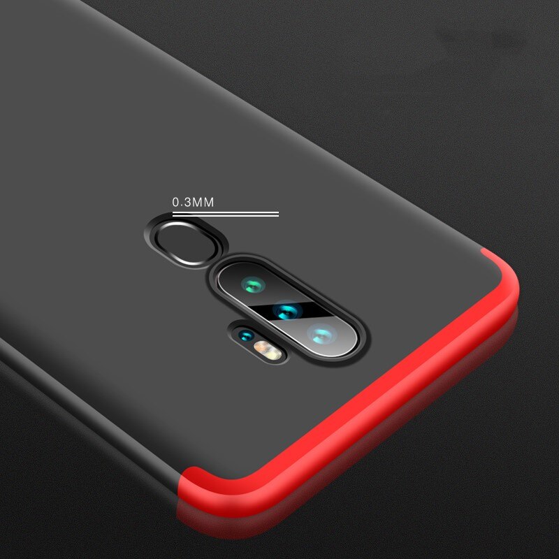 Voor Oppo A9 A5 Case Hard 3 in 1 Armor Matte Hybrid Beschermende Telefoon Cover Voor Oppo A11 a11X 360 Volledige Cover 6.5 inch
