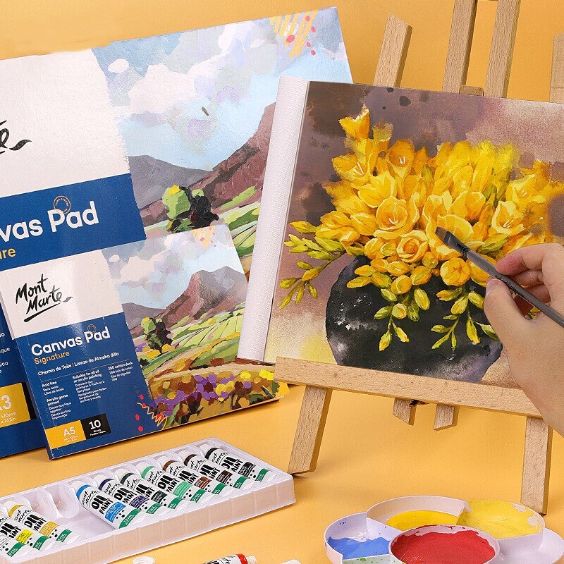 A3 / A4 / A5 blank oil painting canvas 10 sheets cotton canvas this acrylic oil painting canvas pad art supplies