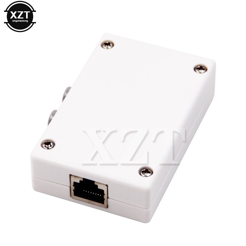 Dual 2 Way Port Manual Sharing Switch Adapter Mini 2 Port RJ45 RJ-45 Network Switch Ethernet