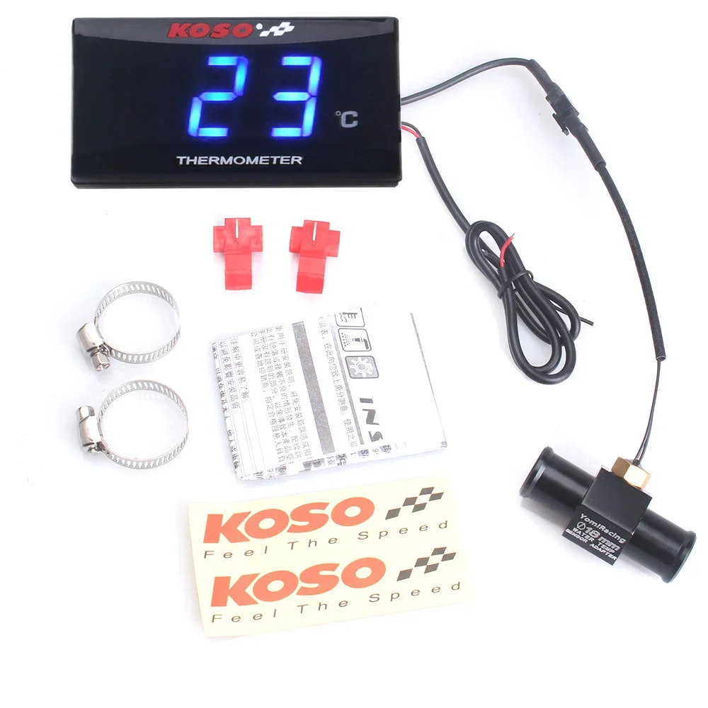 Universal- Motorrad Thermometer Instrumente Wasser Temp Temperatur Digital Anzeige Meter Messgerät Sensor Adapter Für KOSO