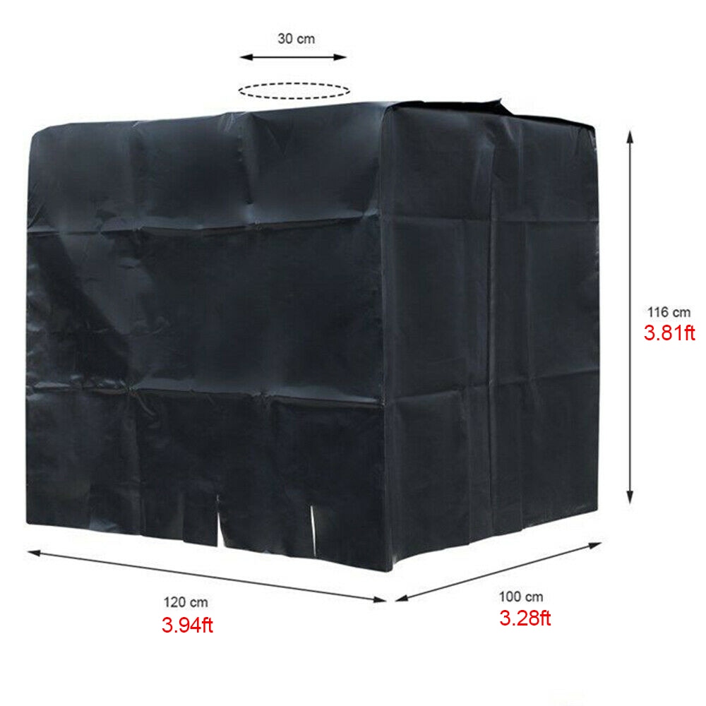 til deksel til regnvannstank 600/1000 liter ibc container utendørs hage hagesofa vanntett støv solbeskyttelse oxford klut: 120 x 100 x 116cm