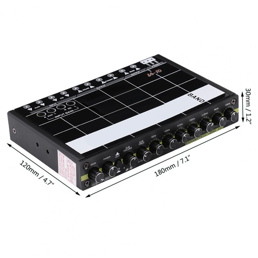 directe 40 Égaliseur Audio universel, haute sensibilité, noir, 7 bandes, processeur numérique stéréo croisé pour automobile