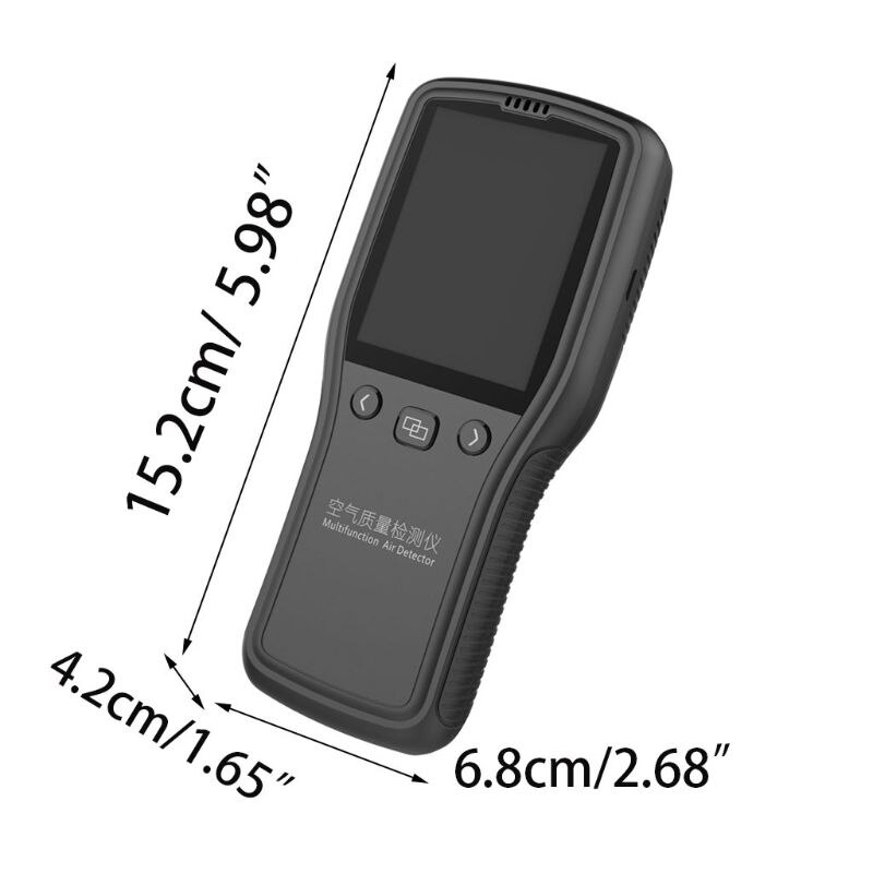 PM2.5 Detector Luchtkwaliteit Monitor Digitale Testen Apparaat Voor Toezicht Formaldehyde TVOC PM2.5 PM10 HCHO