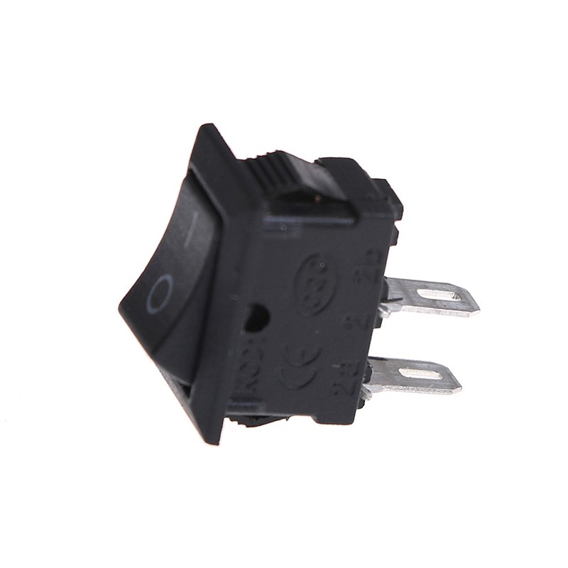 10Pcs Small Black Rocker Switch KCD1-11 250VAC/3A 6A 125V AC 2P Switches 10*15MM