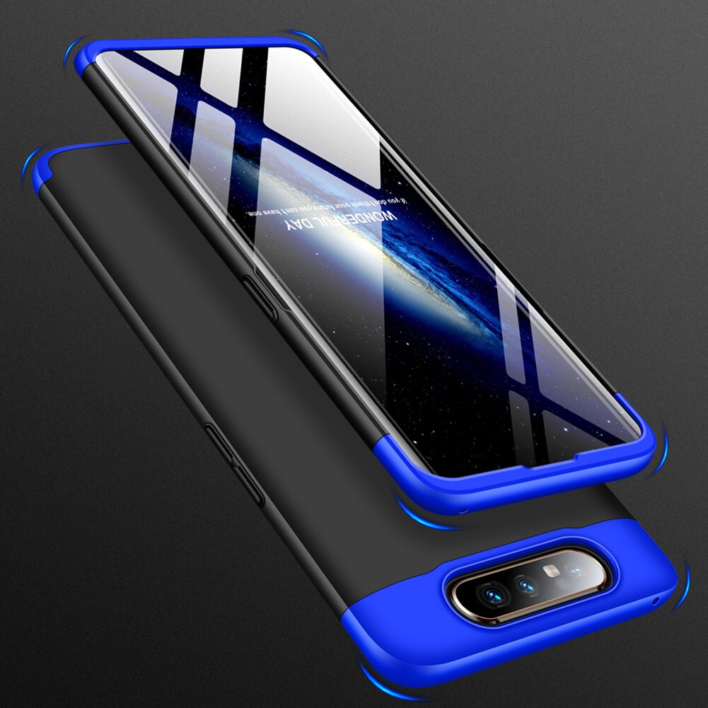 3-in-1 Case 360 for Samsung Galaxy A80 SM-A805F A805 A805F Cases Coque 360 Degree Hard Shell for Samsung A90 Fully Back Cover: A80 / D