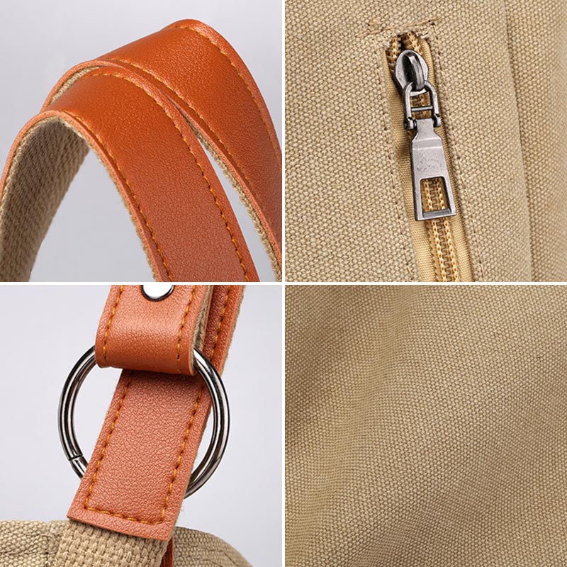 Canvas Schoudertas Dames Crossbody Tassen Herbruikbare Terug Zakken Multifunctionele Mode Reistas Grote Capaciteit