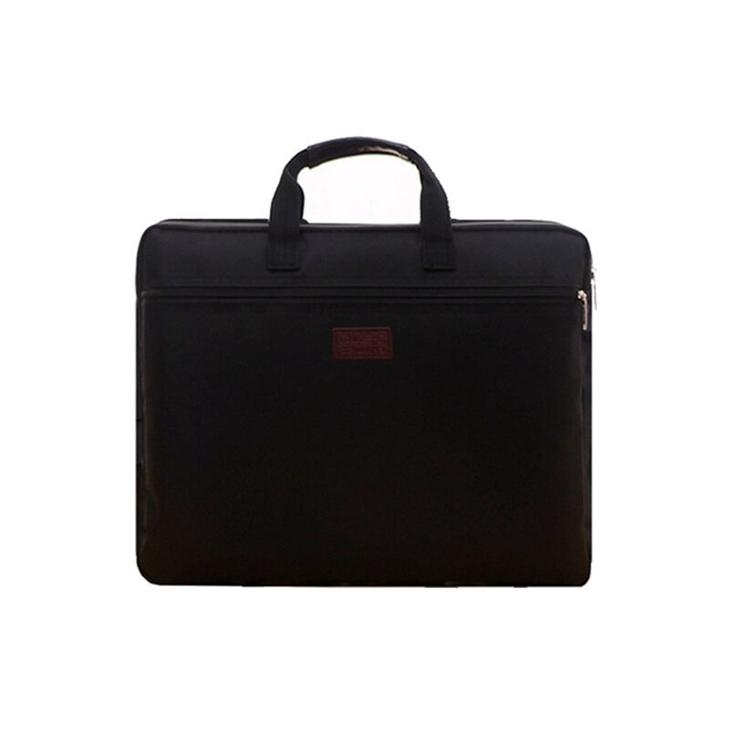 Notebook Handbag Portable Computer Bags Macbook Handbag Man Portable Briefcase Travel Laptop Bags Solid Color: Black